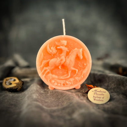 Beeswax Sagittarius Zodiac Spell Candle – Adventure, Wisdom & Optimism