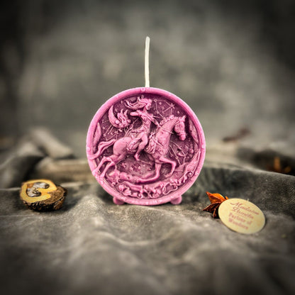 Beeswax Sagittarius Zodiac Spell Candle – Adventure, Wisdom & Optimism