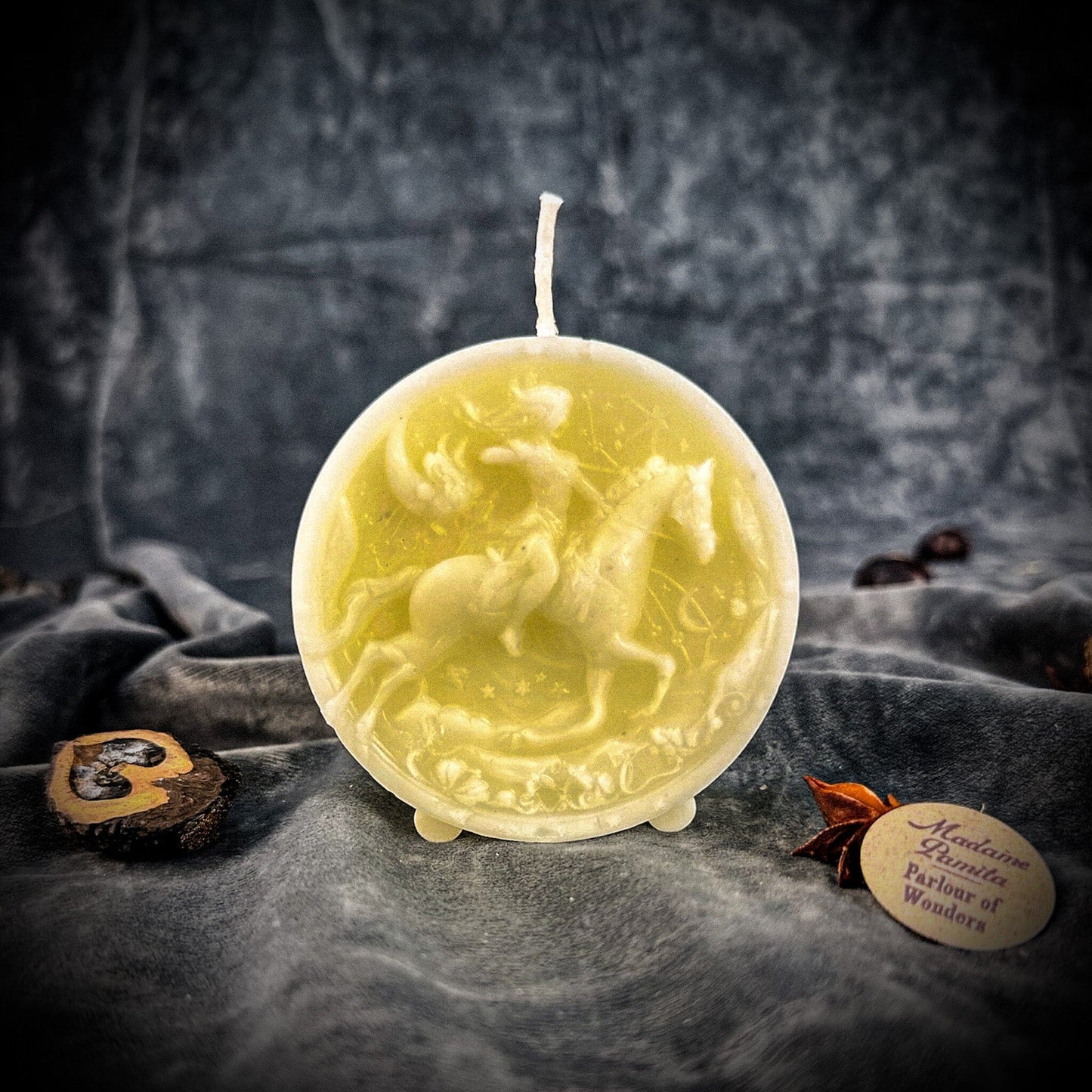 Beeswax Sagittarius Zodiac Spell Candle – Adventure, Wisdom & Optimism