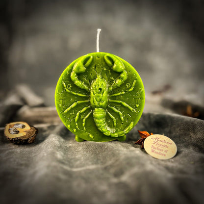Beeswax Scorpio Zodiac Spell Candle – Transformation, Power & Intuition