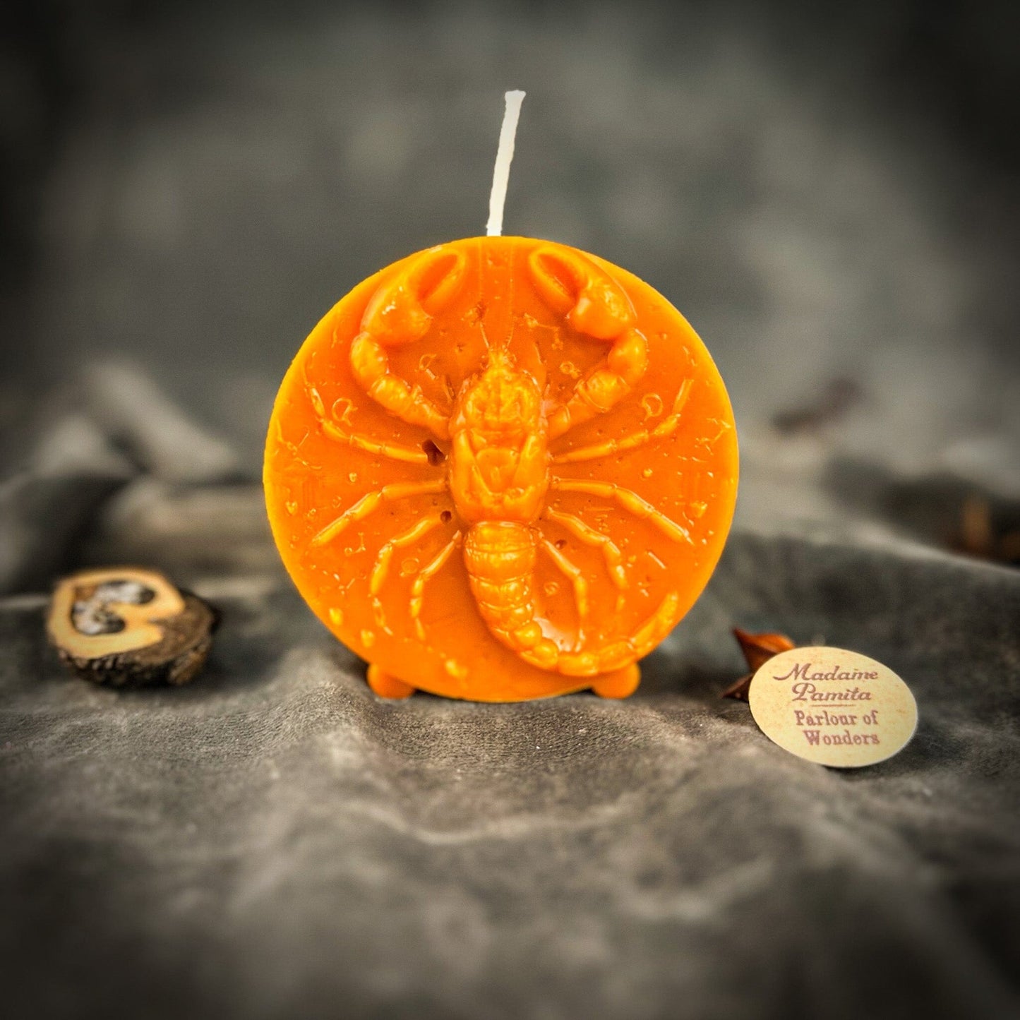 Beeswax Scorpio Zodiac Spell Candle – Transformation, Power & Intuition