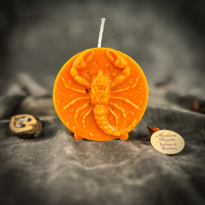 Beeswax Scorpio Zodiac Spell Candle – Transformation, Power & Intuition