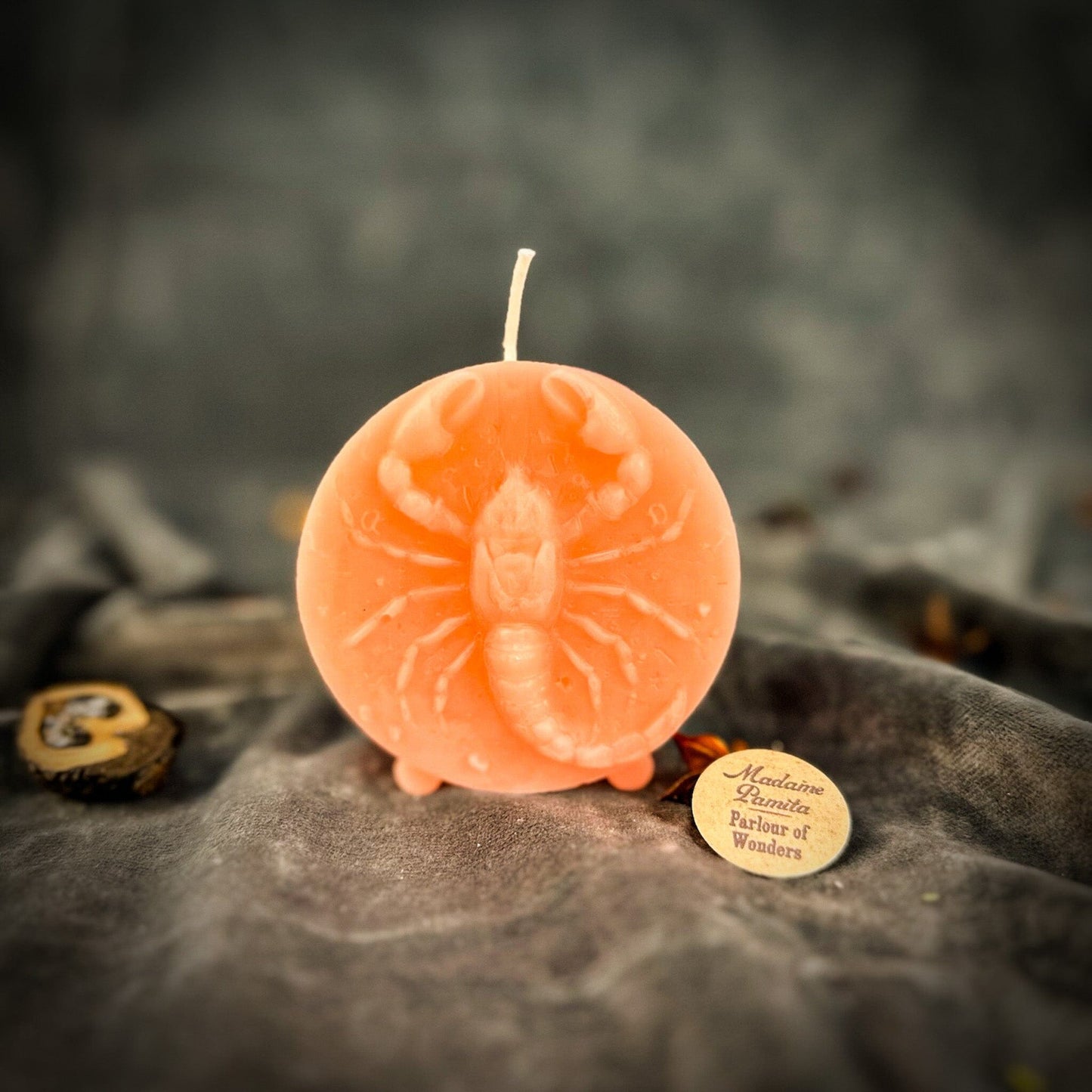 Beeswax Scorpio Zodiac Spell Candle – Transformation, Power & Intuition