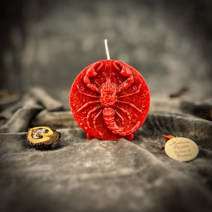Beeswax Scorpio Zodiac Spell Candle – Transformation, Power & Intuition