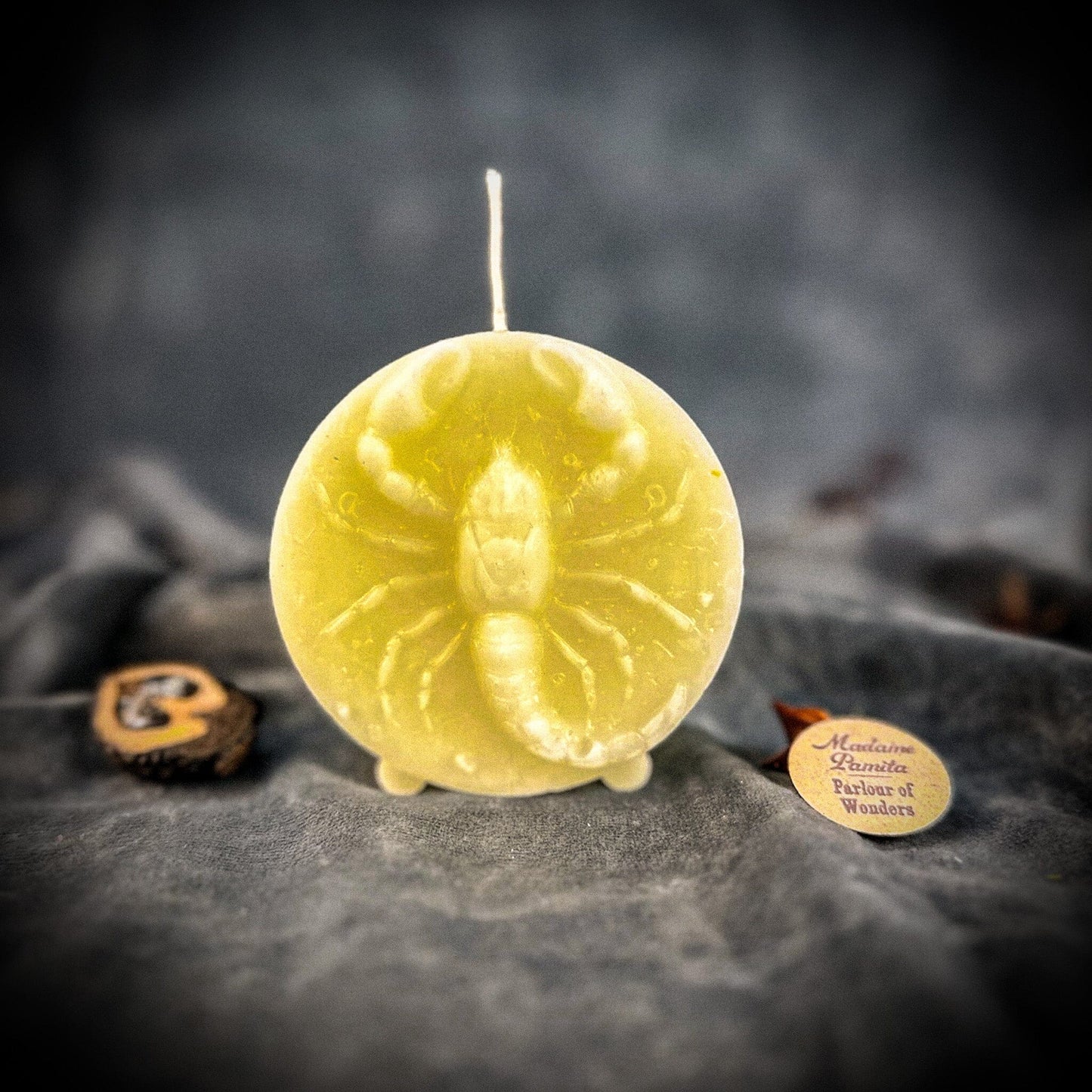 Beeswax Scorpio Zodiac Spell Candle – Transformation, Power & Intuition