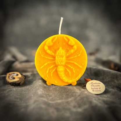 Beeswax Scorpio Zodiac Spell Candle – Transformation, Power & Intuition