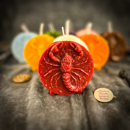 Beeswax Scorpio Zodiac Spell Candle – Transformation, Power & Intuition