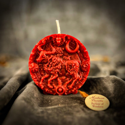 Beeswax Taurus Zodiac Spell Candle – Abundance, Stability & Sensuality