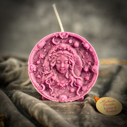 Beeswax Virgo Zodiac Spell Candle – Focus, Healing & Practicality