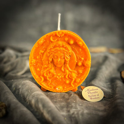 Beeswax Virgo Zodiac Spell Candle – Focus, Healing & Practicality
