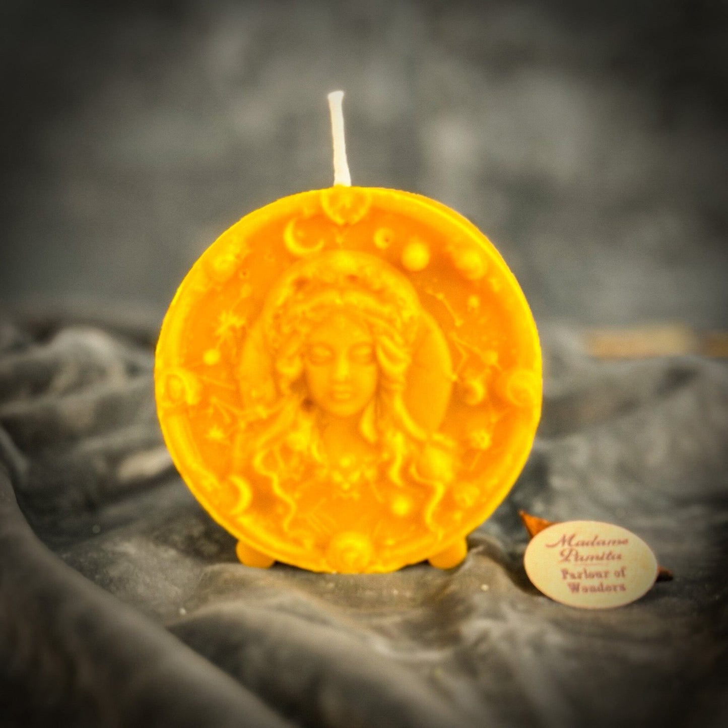 Beeswax Virgo Zodiac Spell Candle – Focus, Healing & Practicality