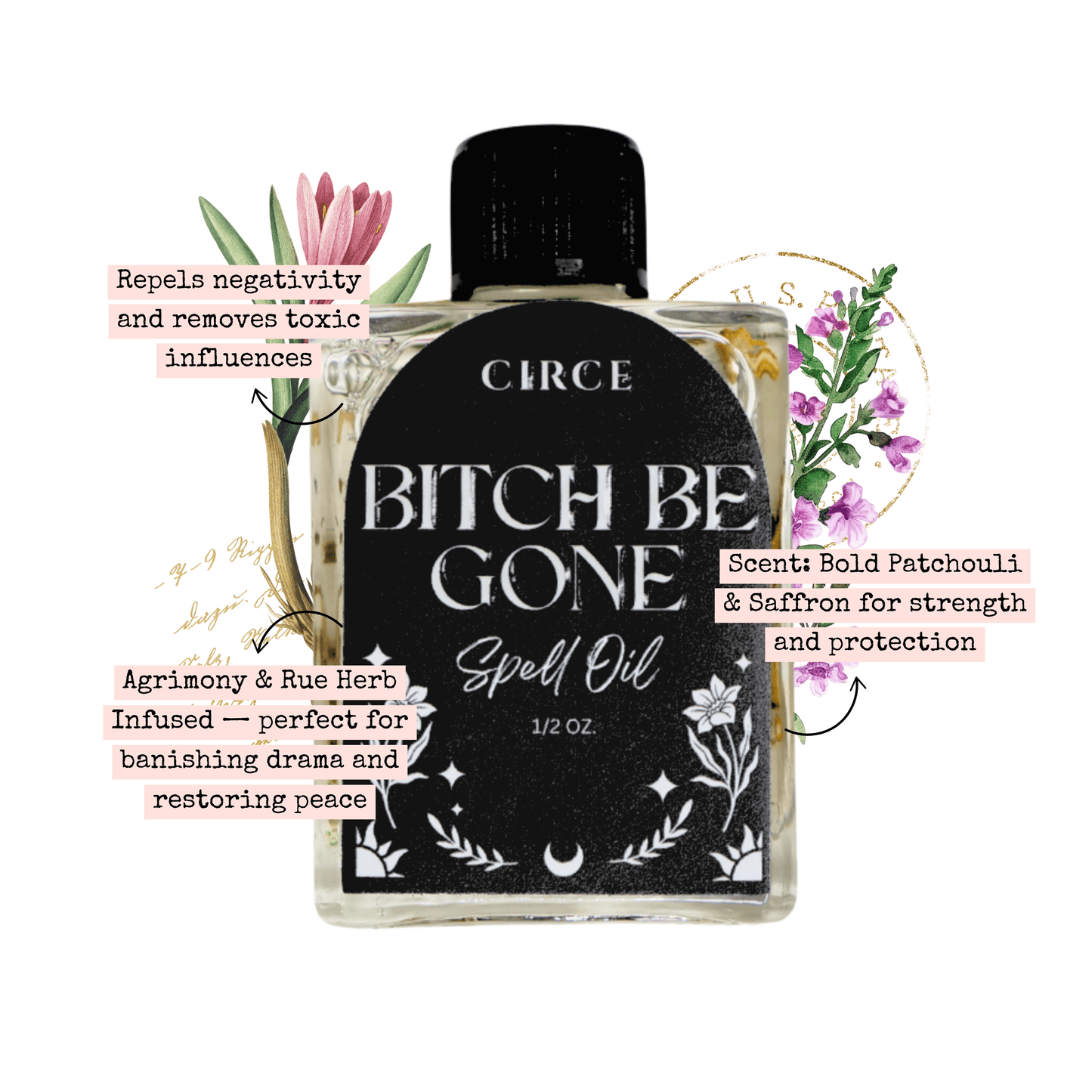 Bitch Be Gone Spell Oil – Banishing & Protection - Spirit Nest