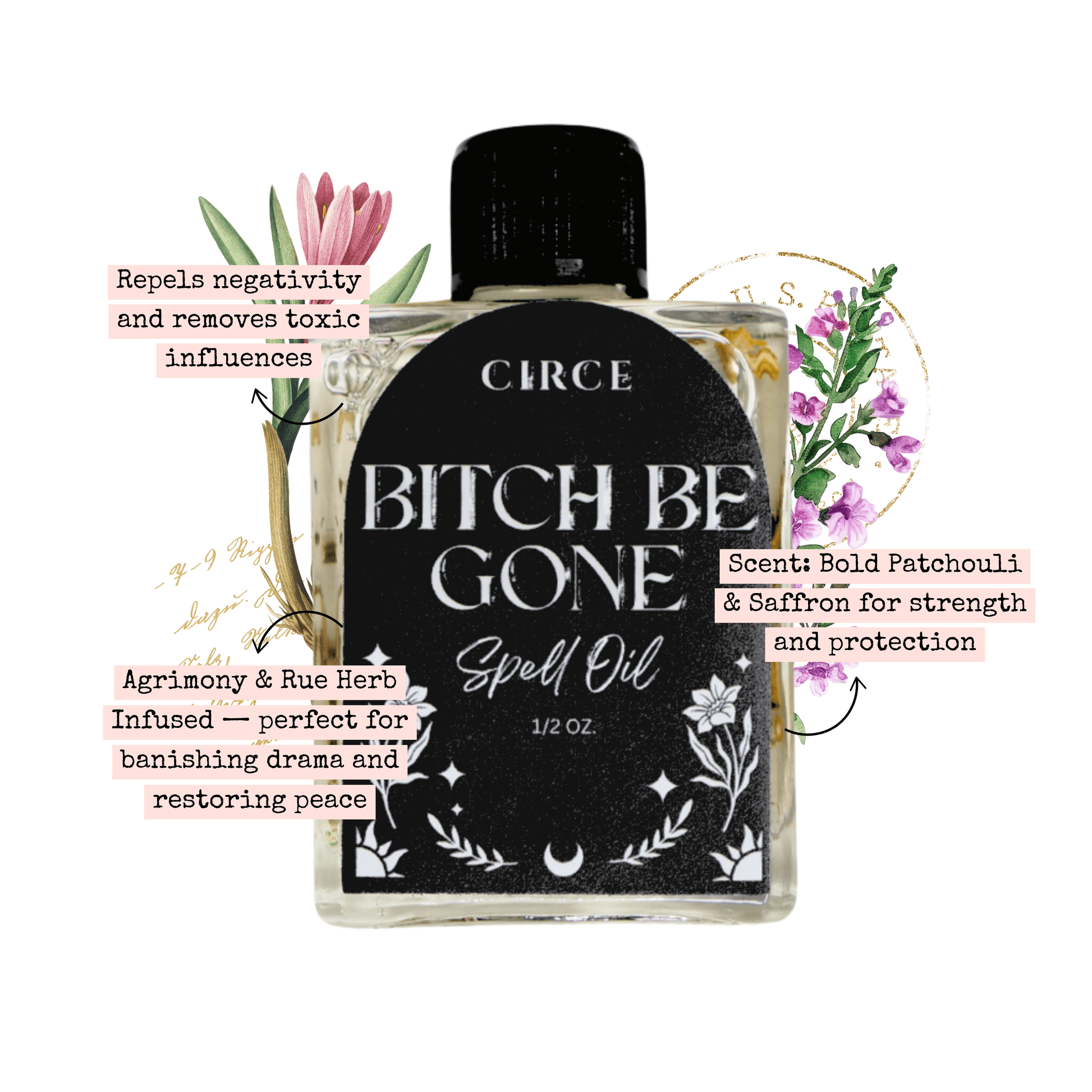 Bitch Be Gone Spell Oil – Banishing & Protection - Spirit Nest