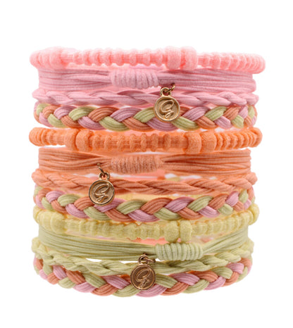 Sunkissed Hair Tie Bracelet Set - Waterproof No-Snag Elastic Stacks - Spirit Nest