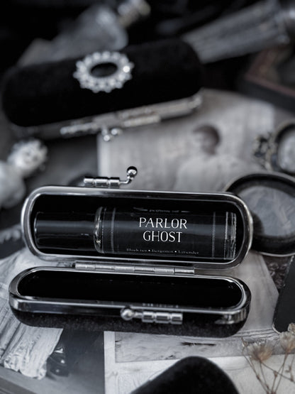 The Mourning Compact Perfume Oil Carry Case | Black Velvet