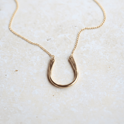 Cannon Horseshoe Necklace | Minimalist Horseshoe Pendant