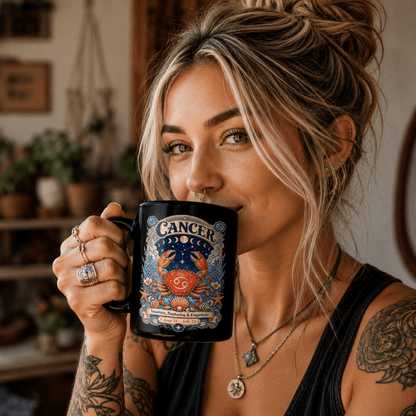 Cancer Zodiac Mug - 11oz Black Mug