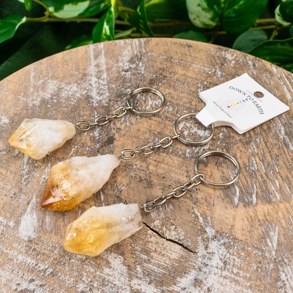 Raw Crystal Keychain | Natural Crystal Point