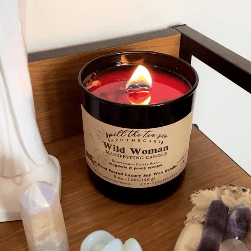 Wild Woman Empowerment Goddess Candle – Divine Feminine Manifestation - Spirit Nest