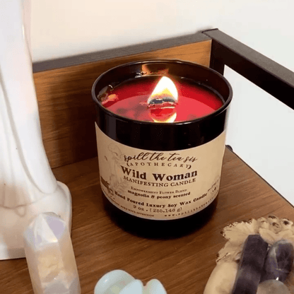 Wild Woman Empowerment Goddess Candle – Divine Feminine Manifestation - Spirit Nest