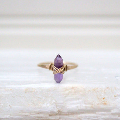 Crest Ring - Amethyst | Boho Gemstone Ring