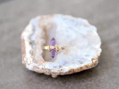Crest Ring - Amethyst | Boho Gemstone Ring