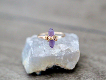 Crest Ring - Amethyst | Boho Gemstone Ring