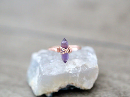 Crest Ring - Amethyst | Boho Gemstone Ring
