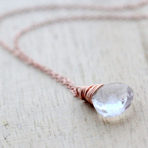 Vow Necklace | Crystal Quartz Rose Gold Necklace