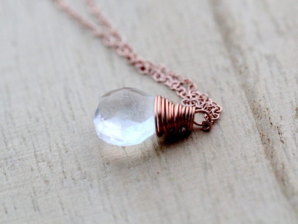 Vow Necklace | Crystal Quartz Rose Gold Necklace