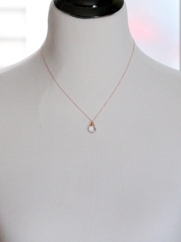 Vow Necklace | Crystal Quartz Rose Gold Necklace