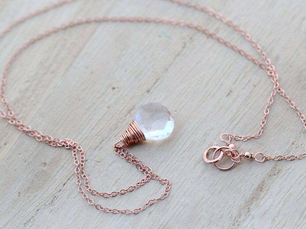 Vow Necklace | Crystal Quartz Rose Gold Necklace