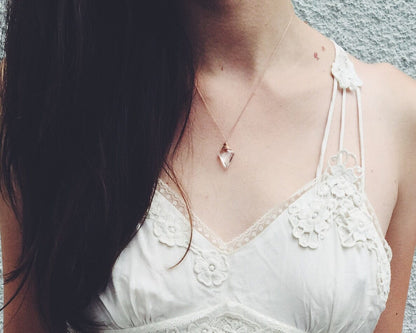 Arrow Necklace | Faceted Quartz Pendant