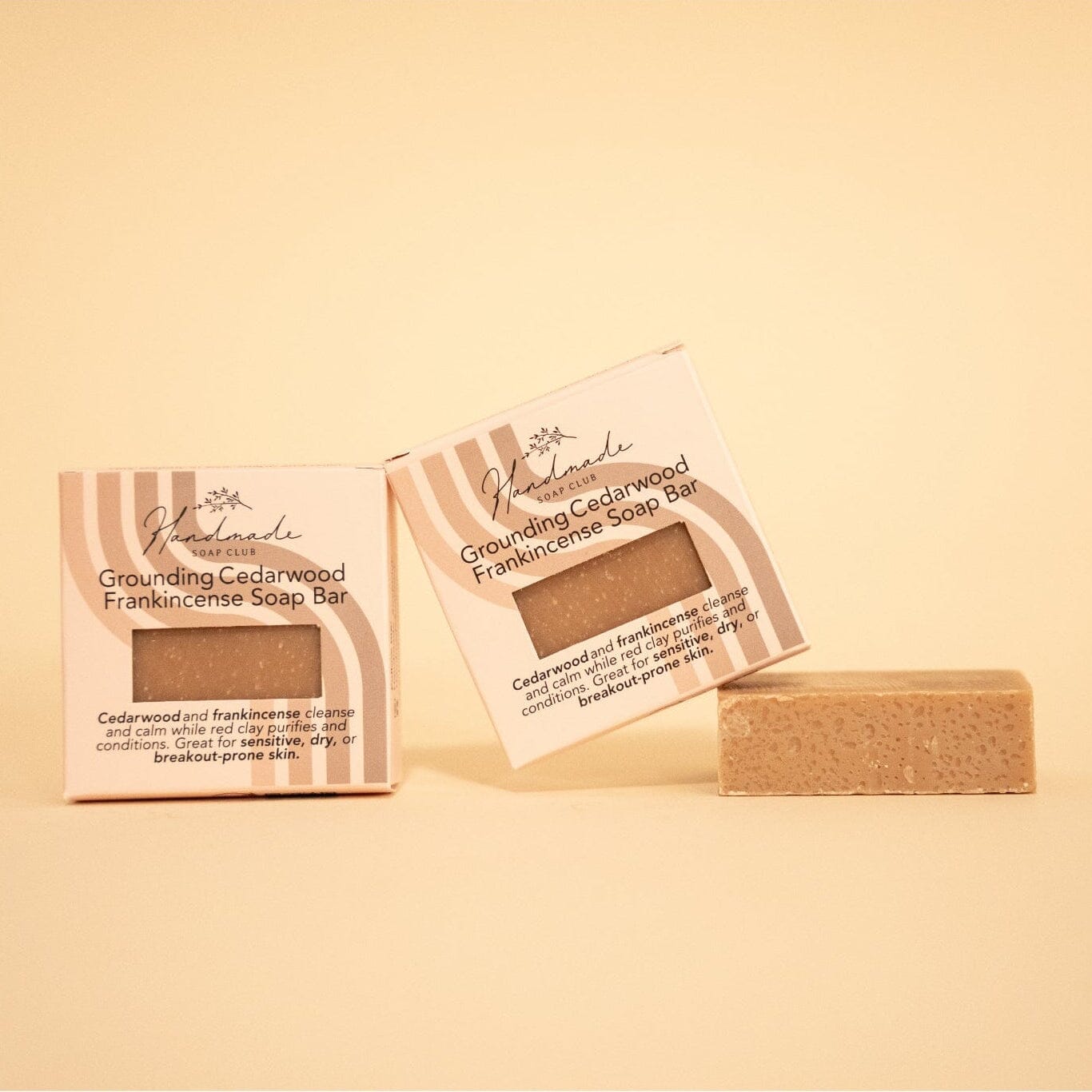 Grounding Cedarwood Frankincense Soap Bar | Earthy Essential Oil Soap