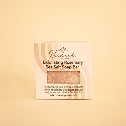 Exfoliating Rosemary Sea Salt Soap Bar | Mineral Exfoliating Soap