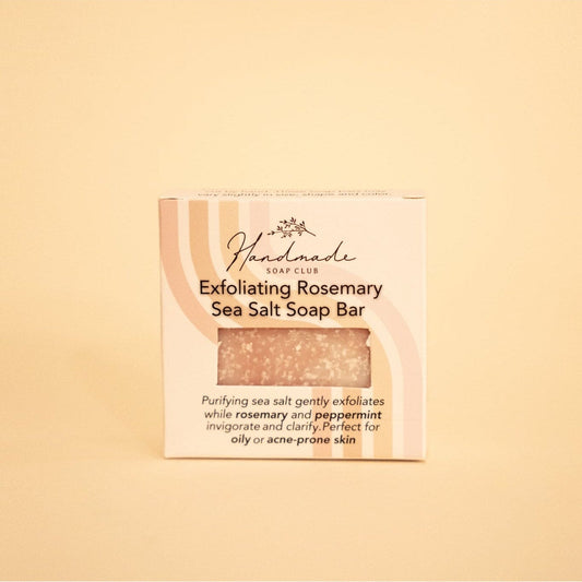 Exfoliating Rosemary Sea Salt Soap Bar | Mineral Exfoliating Soap