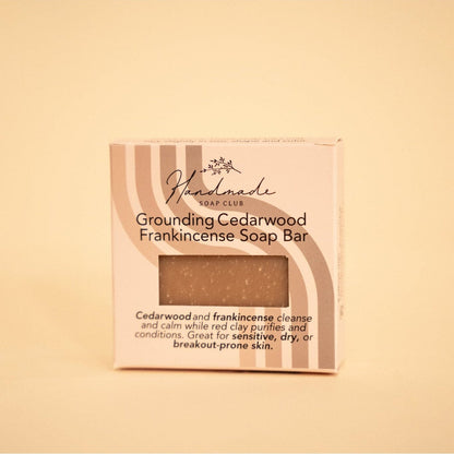 Grounding Cedarwood Frankincense Soap Bar | Earthy Essential Oil Soap