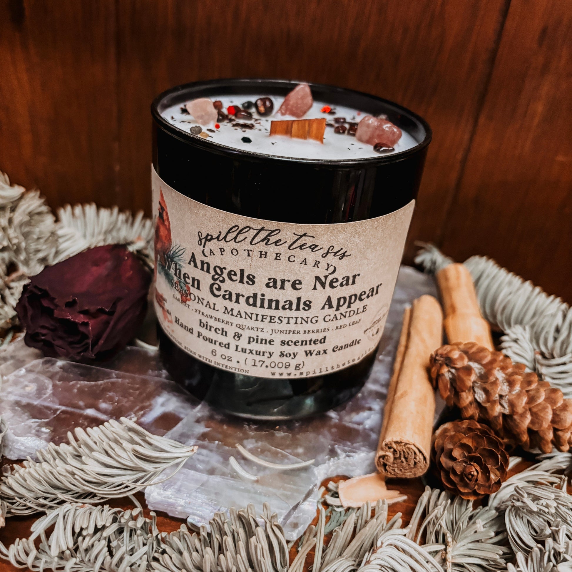 Angels Are Near When Cardinals Appear Candle | Memorial & Intention Candle - Spirit Nest