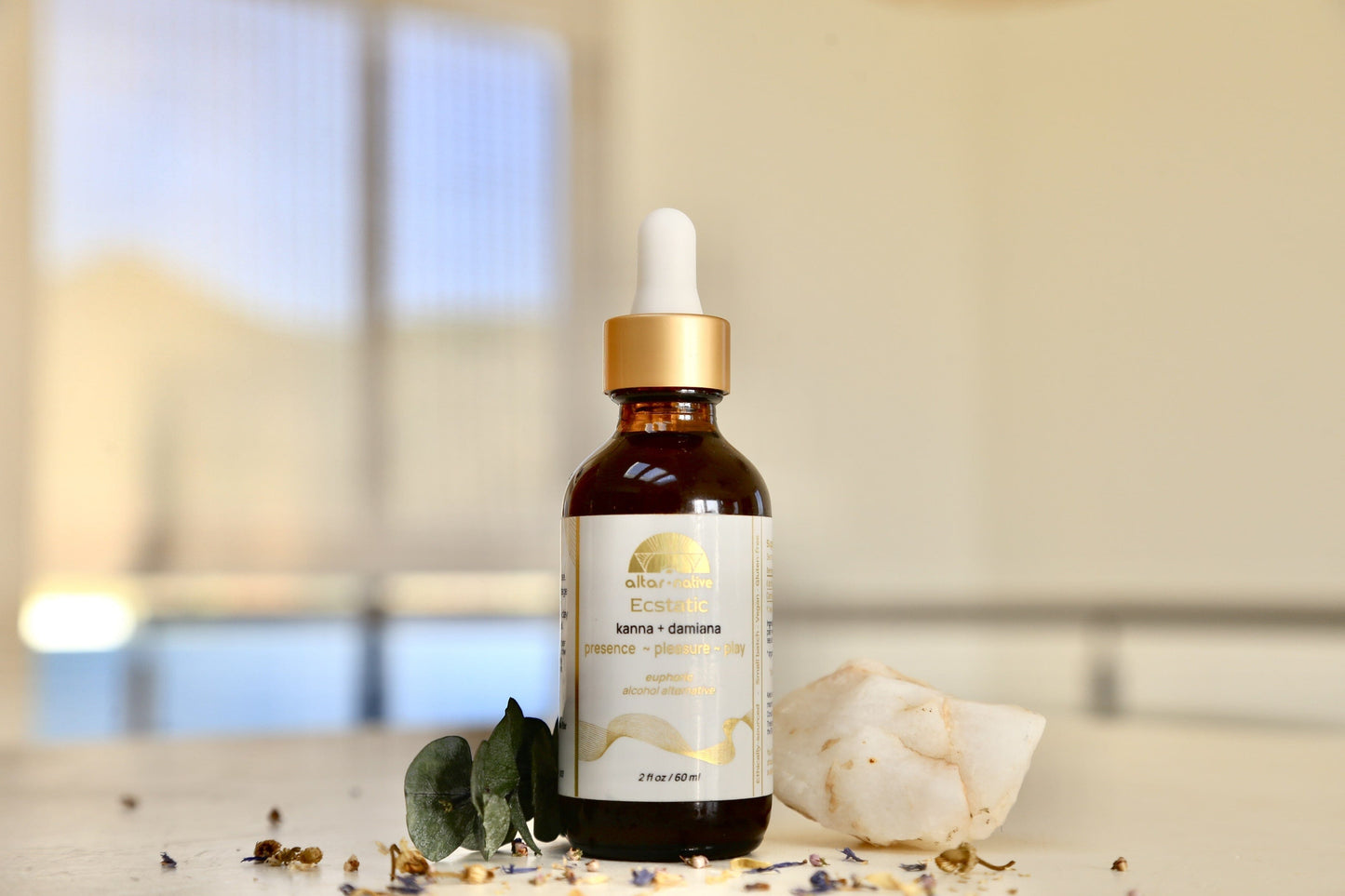 Ecstatic ⟡ Kanna &amp; Damiana Drops – Uplifting Herbal Mood Blend - Spirit Nest