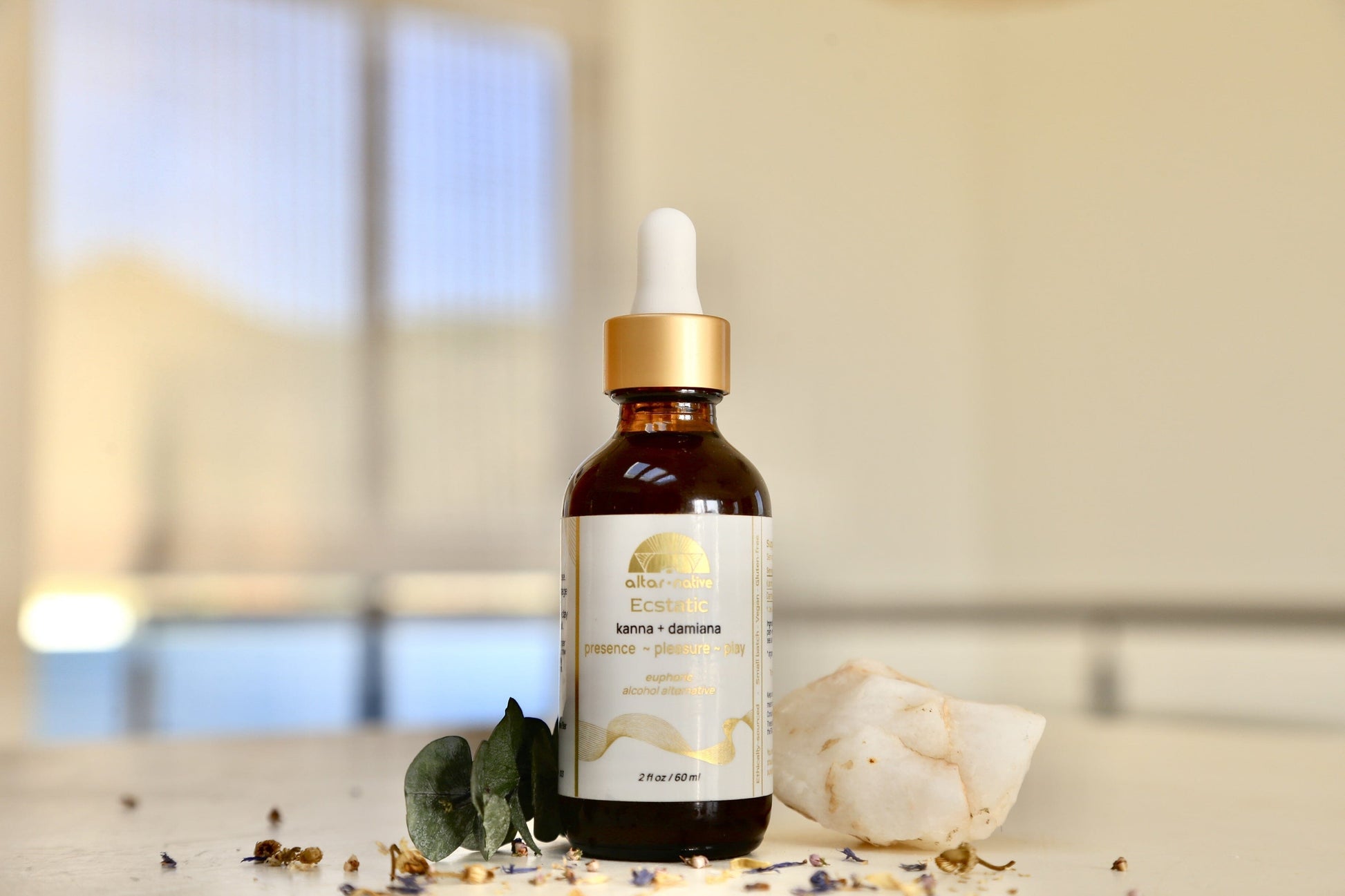 Ecstatic ⟡ Kanna &amp; Damiana Drops – Uplifting Herbal Mood Blend - Spirit Nest