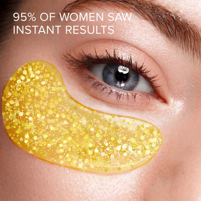 24K Gold Under Eye Patches - Hydrating & Brightening Eye Gels