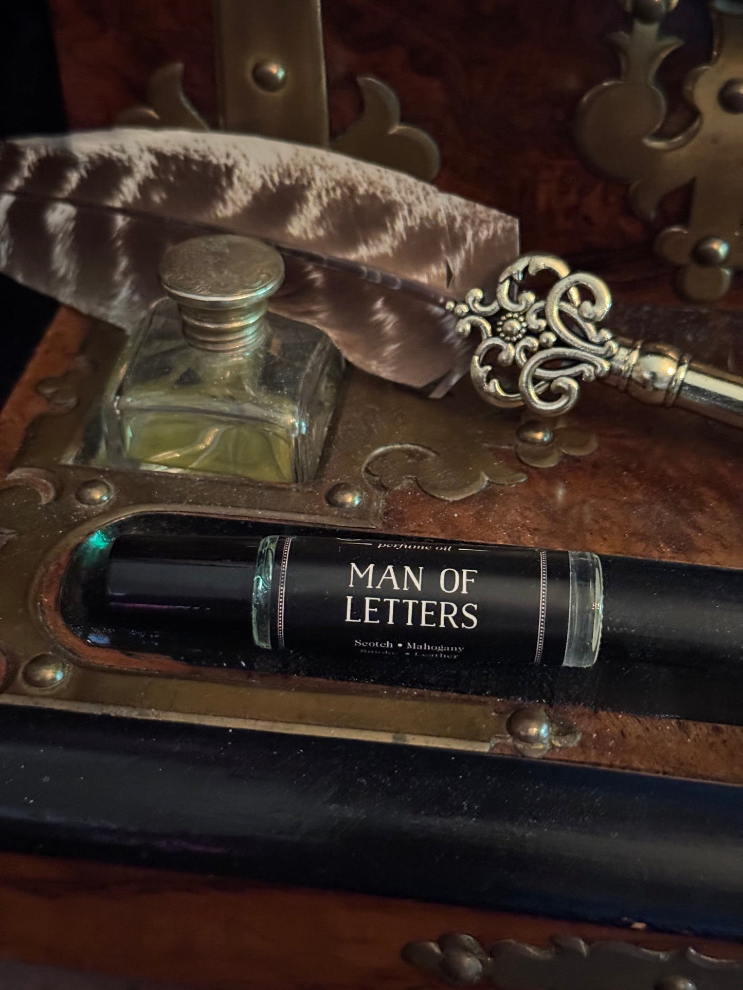 Man Of Letters Perfume Oil Roller | Scotch & Leather