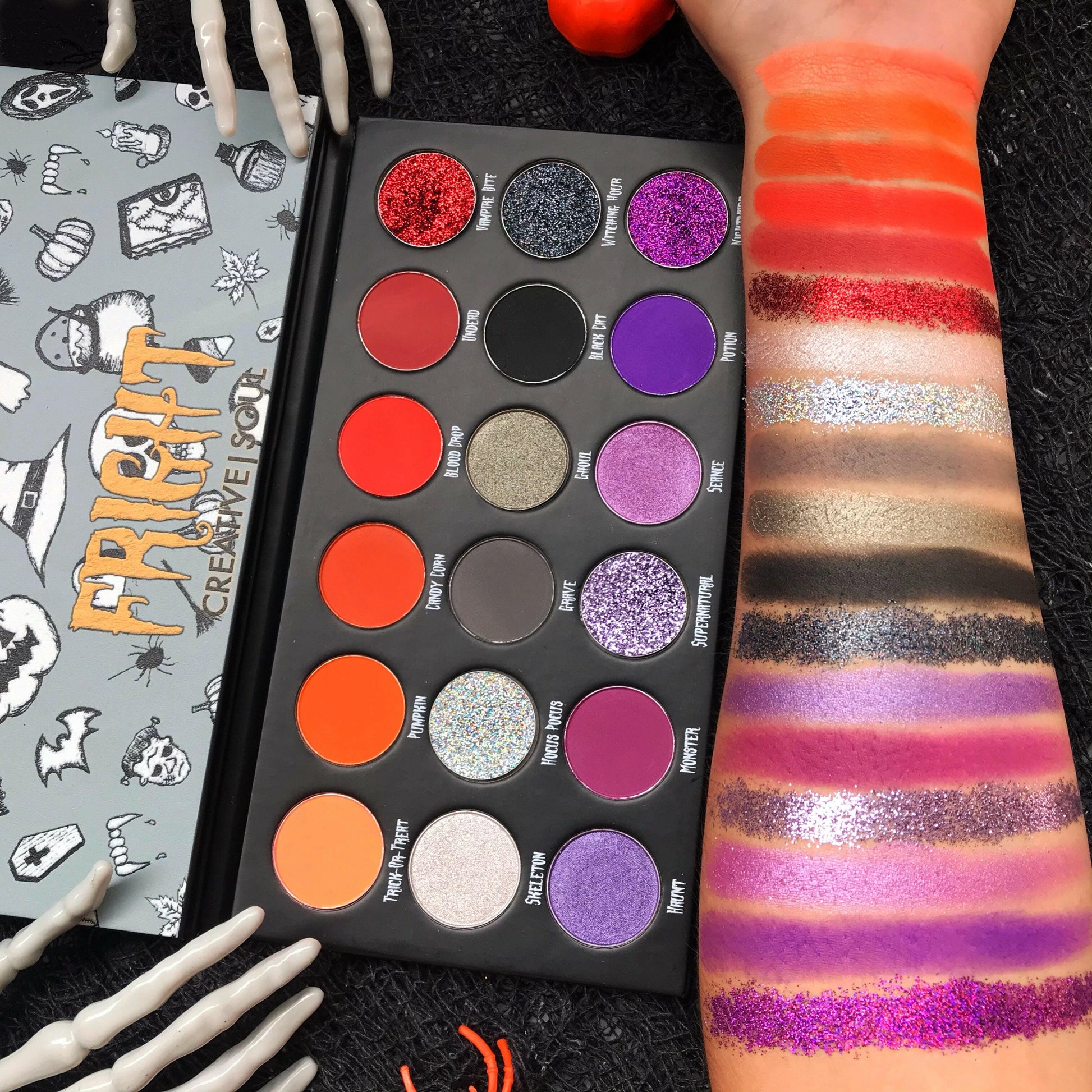 FRIGHT Eyeshadow Palette – Spooky Glam & Bold Color - Spirit Nest