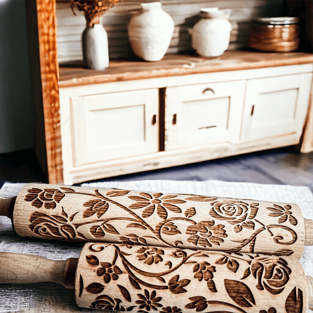Rolling Pins - Box Style | Engraved Wooden Baking Roller