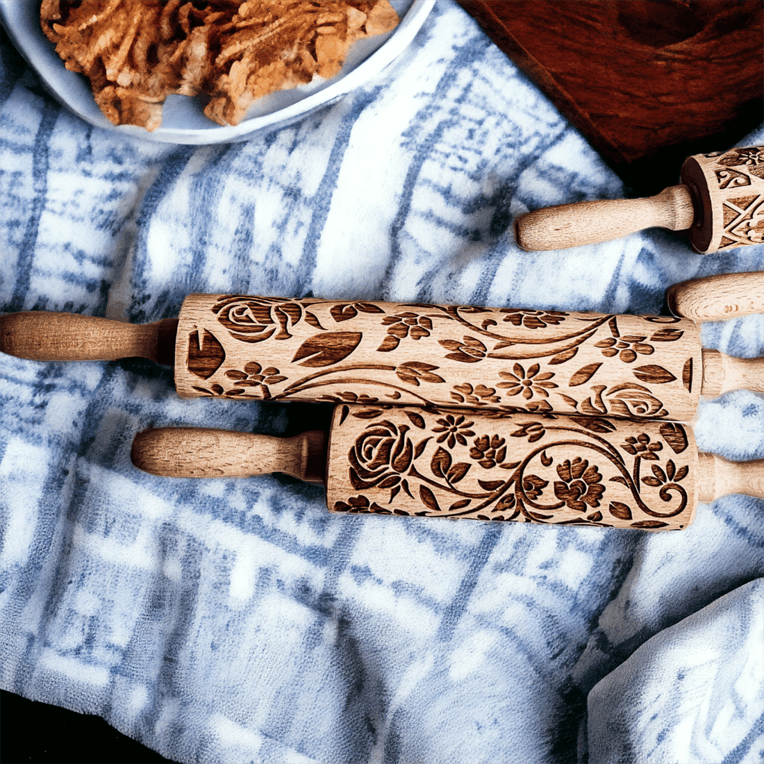 Rolling Pins - Box Style | Engraved Wooden Baking Roller