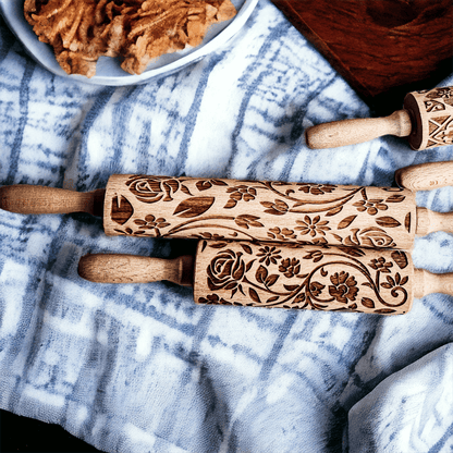 Rolling Pins - Box Style | Engraved Wooden Baking Roller