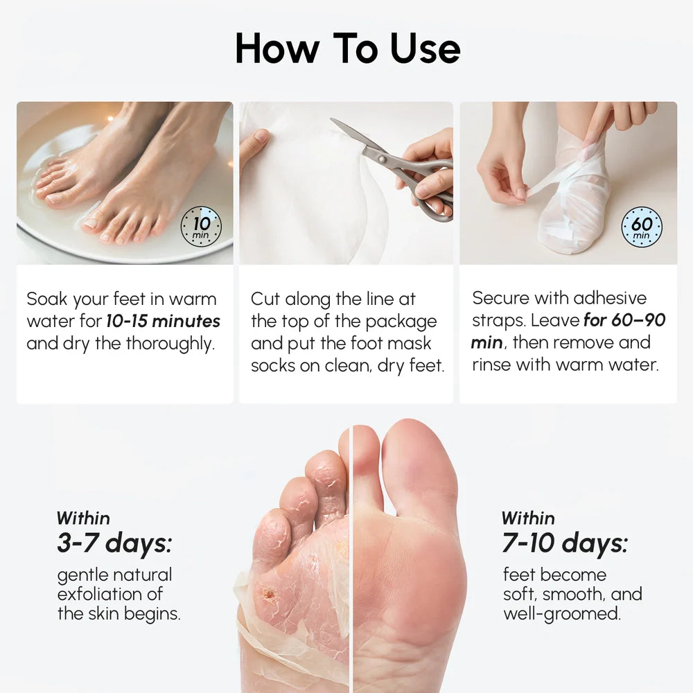 Exfoliating & Hydrating Foot Mask - Foot Peel Treatment