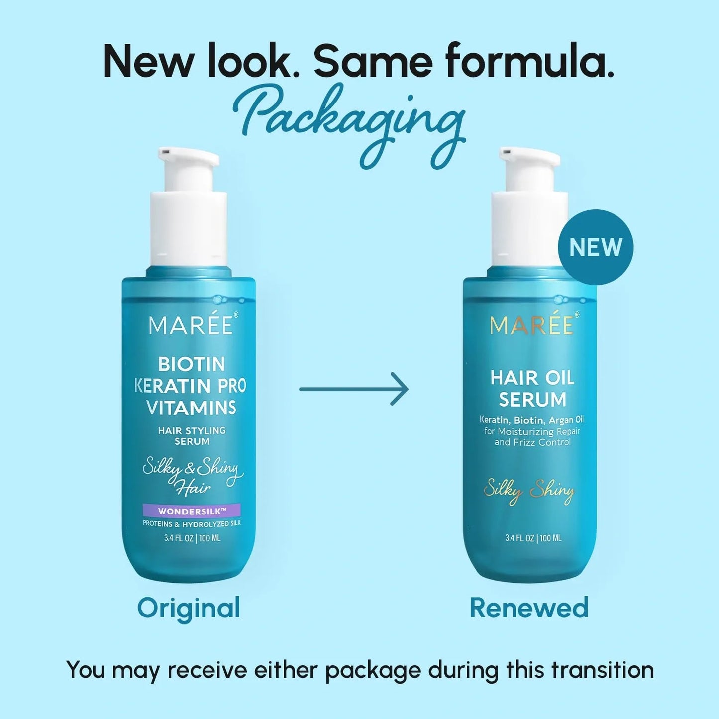 Keratin Oil Serum for Dry & Damaged Hair - Smooth & Shine Hair Serum