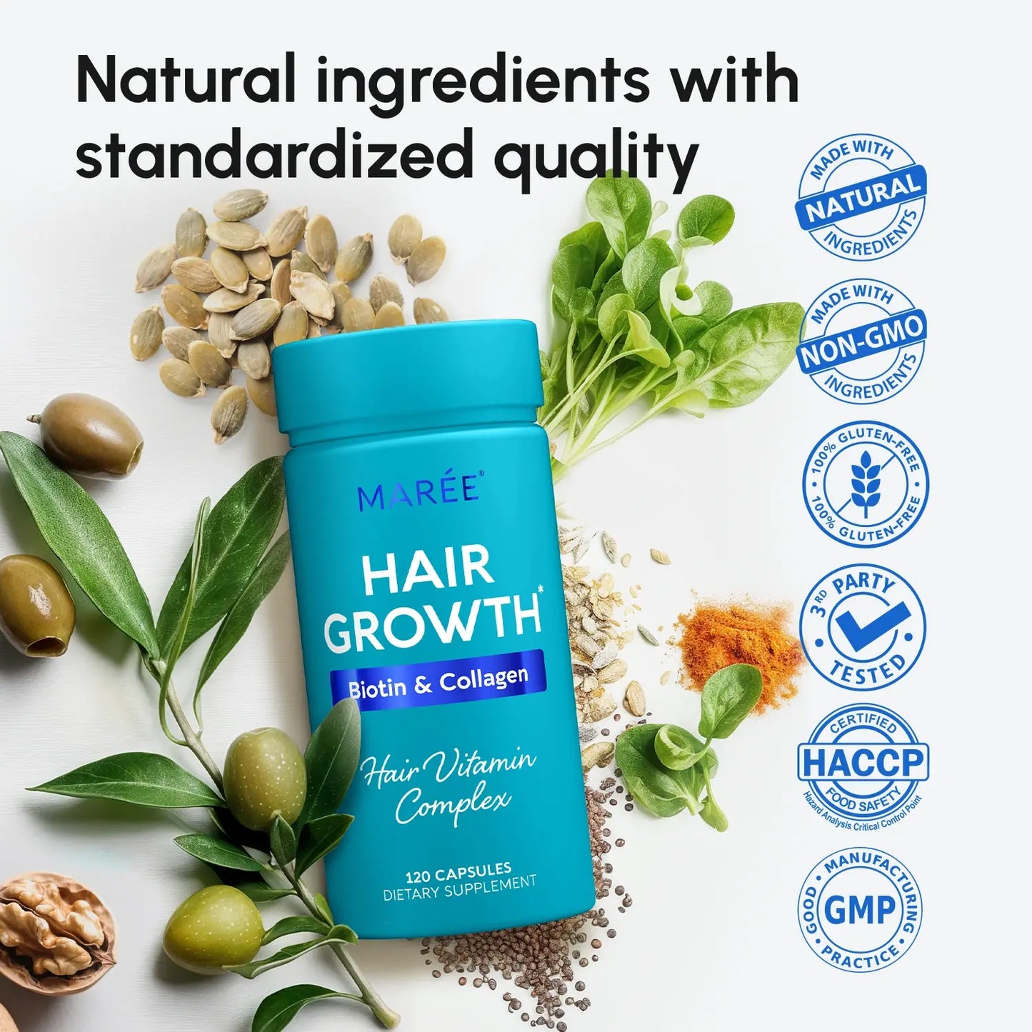 Biotin & Collagen Hair Growth Complex - Hair Vitamin Capsules