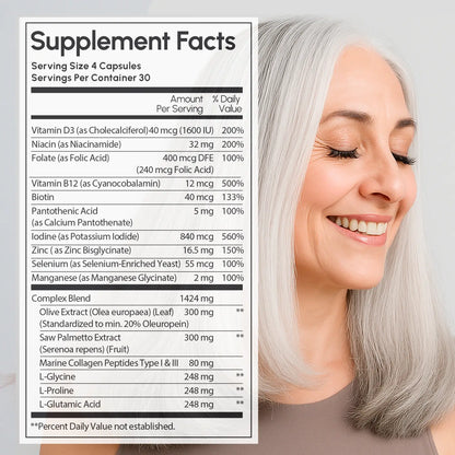 Biotin & Collagen Hair Growth Complex - Hair Vitamin Capsules